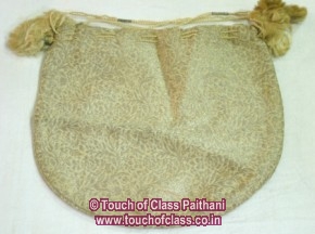 Indian batawa Old Jari Brocade Pouch