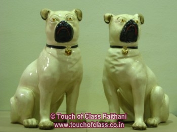 Antique Staffordshire Bull Dogs