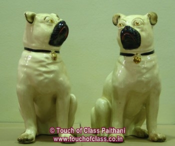Antique Staffordshire Bull Dogs